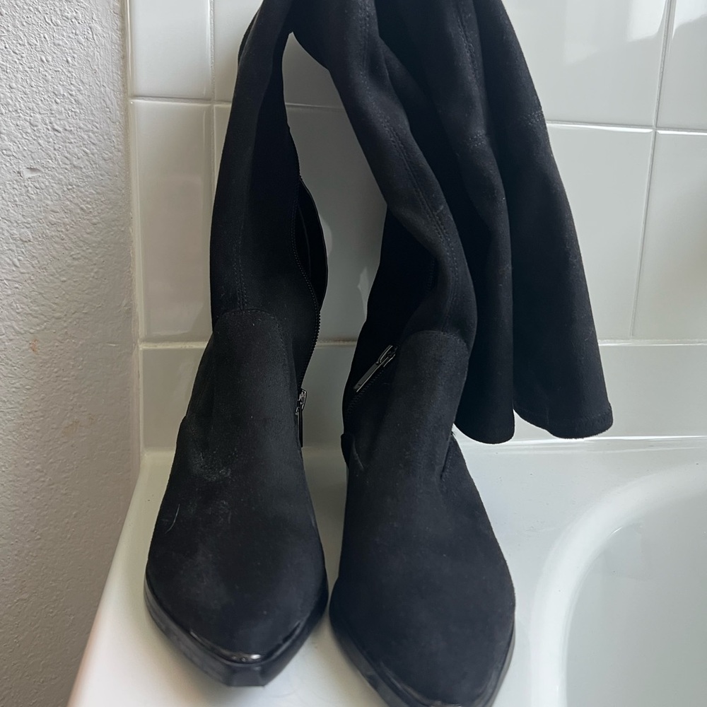 Marc Fisher Black Over the Knee Boots